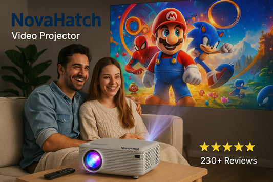 TMY Mini Projector, Upgraded Bluetooth Projector with Screen